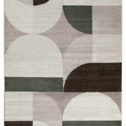 Tappeto Moderno BROOKLYN A Marrone Verde | Stile Geometrico