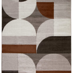 Tappeto Moderno BROOKLYN A Marrone Terra | Stile Geometrico