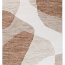 Tappeto Moderno TAORMINA C Beige e Ruggine | Stile Geometrico Contemporaneo, Ideale per Soggiorno e Sala da Pranzo