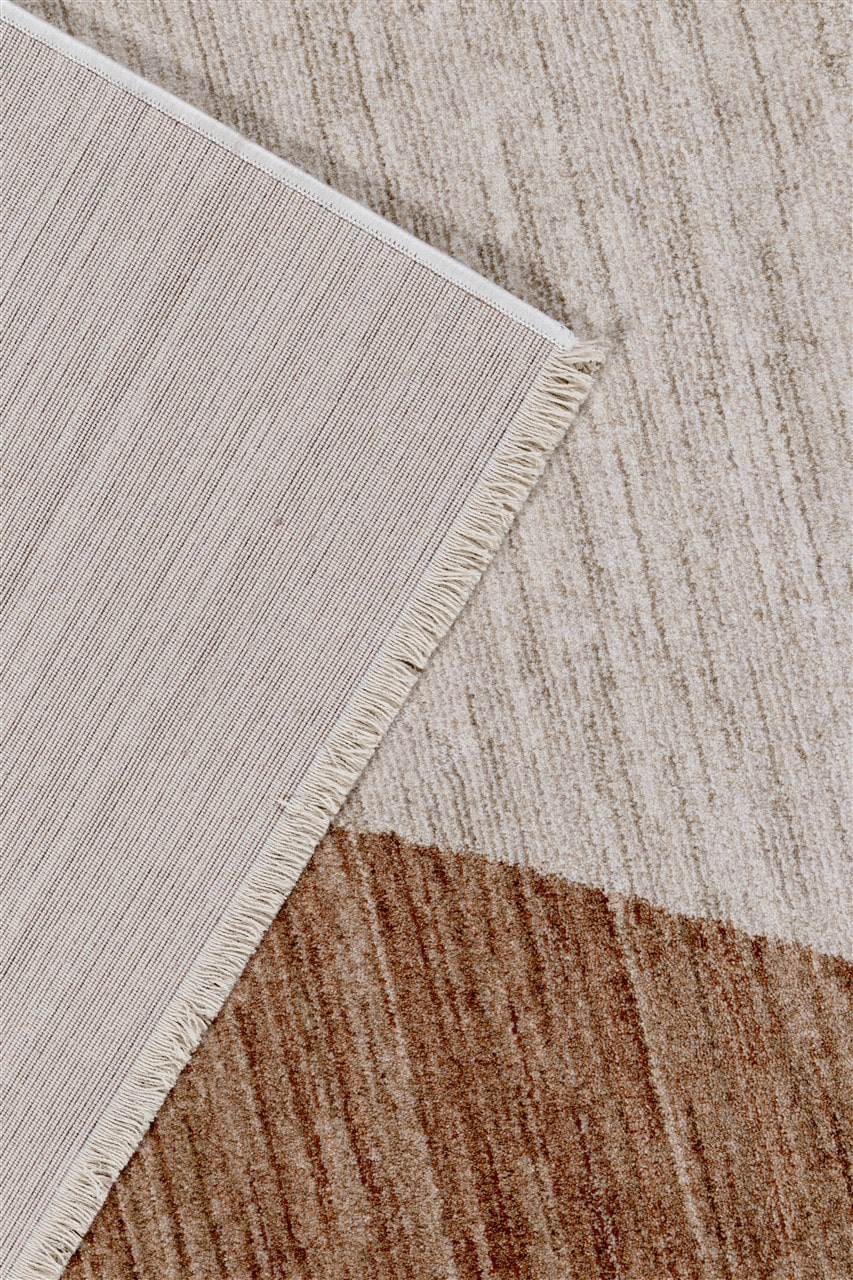 Tappeto Moderno TAORMINA C Beige e Ruggine | Stile Geometrico Contemporaneo, Ideale per Soggiorno e Sala da Pranzo - Image 6
