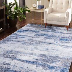 Alternative view of Tappeto Moderno ABSTRACT Blu - Lavabile in Lavatrice
