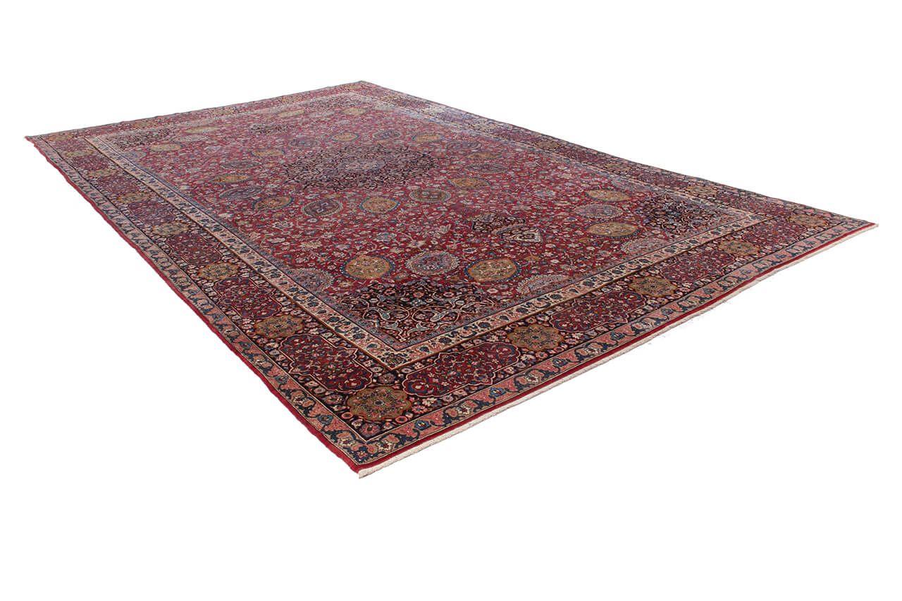 Tappeto Kerman Antico Persiano Autentico | Annodato a Mano 572x345cm - Image 2