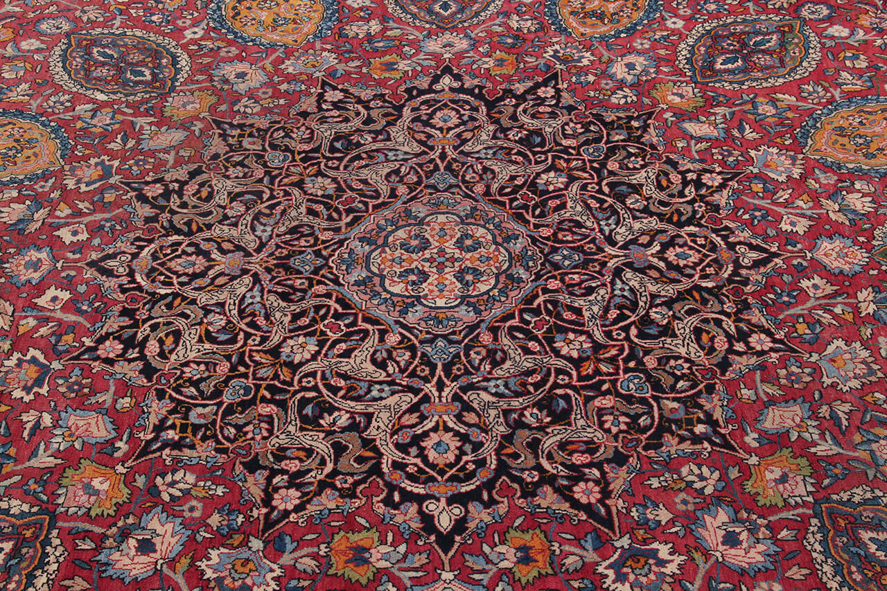 Tappeto Kerman Antico Persiano Autentico | Annodato a Mano 572x345cm - Image 3