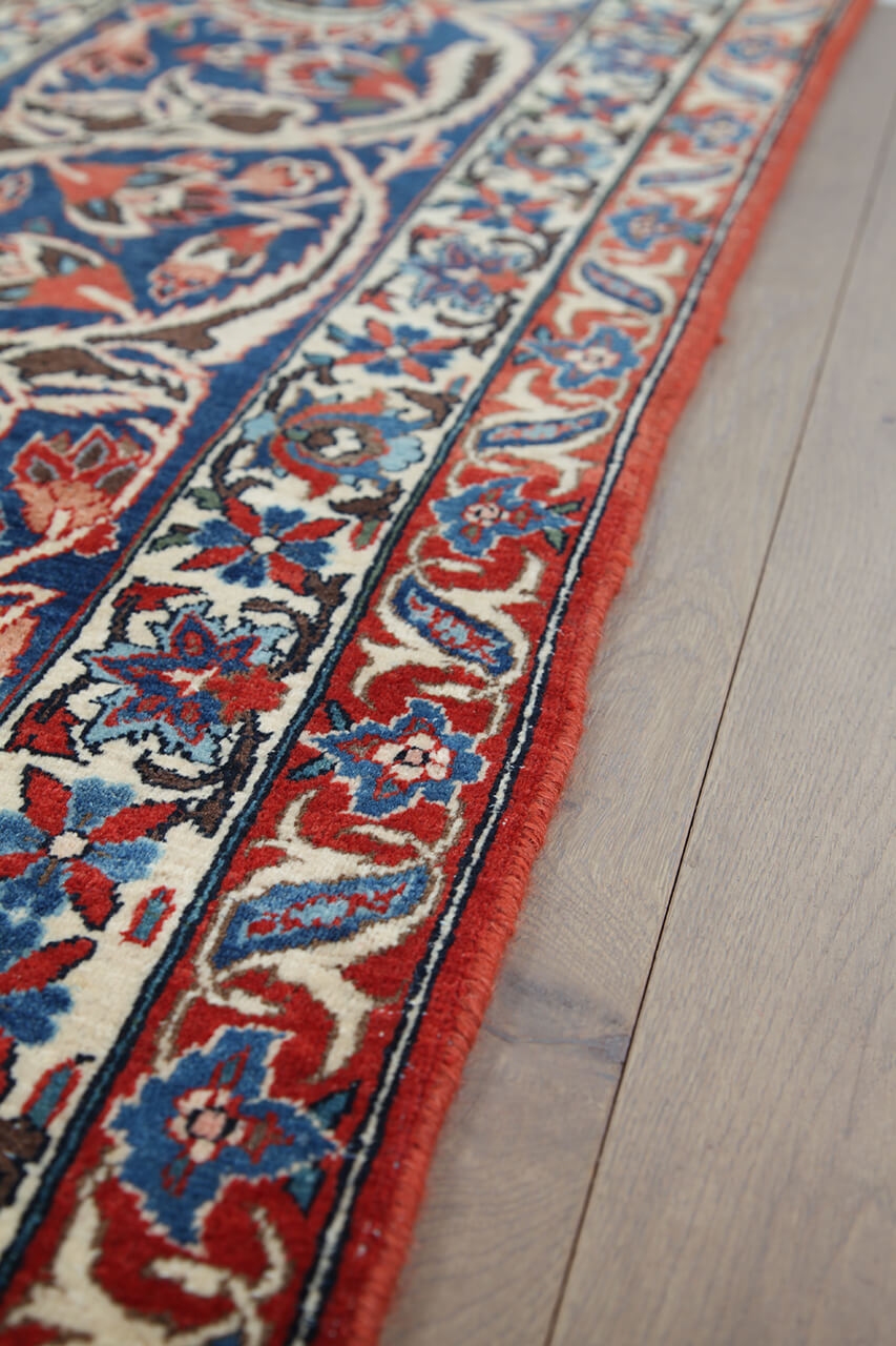 Tappeto Isfahan Antico Persiano Autentico | Annodato a Mano 453x323cm - Image 3