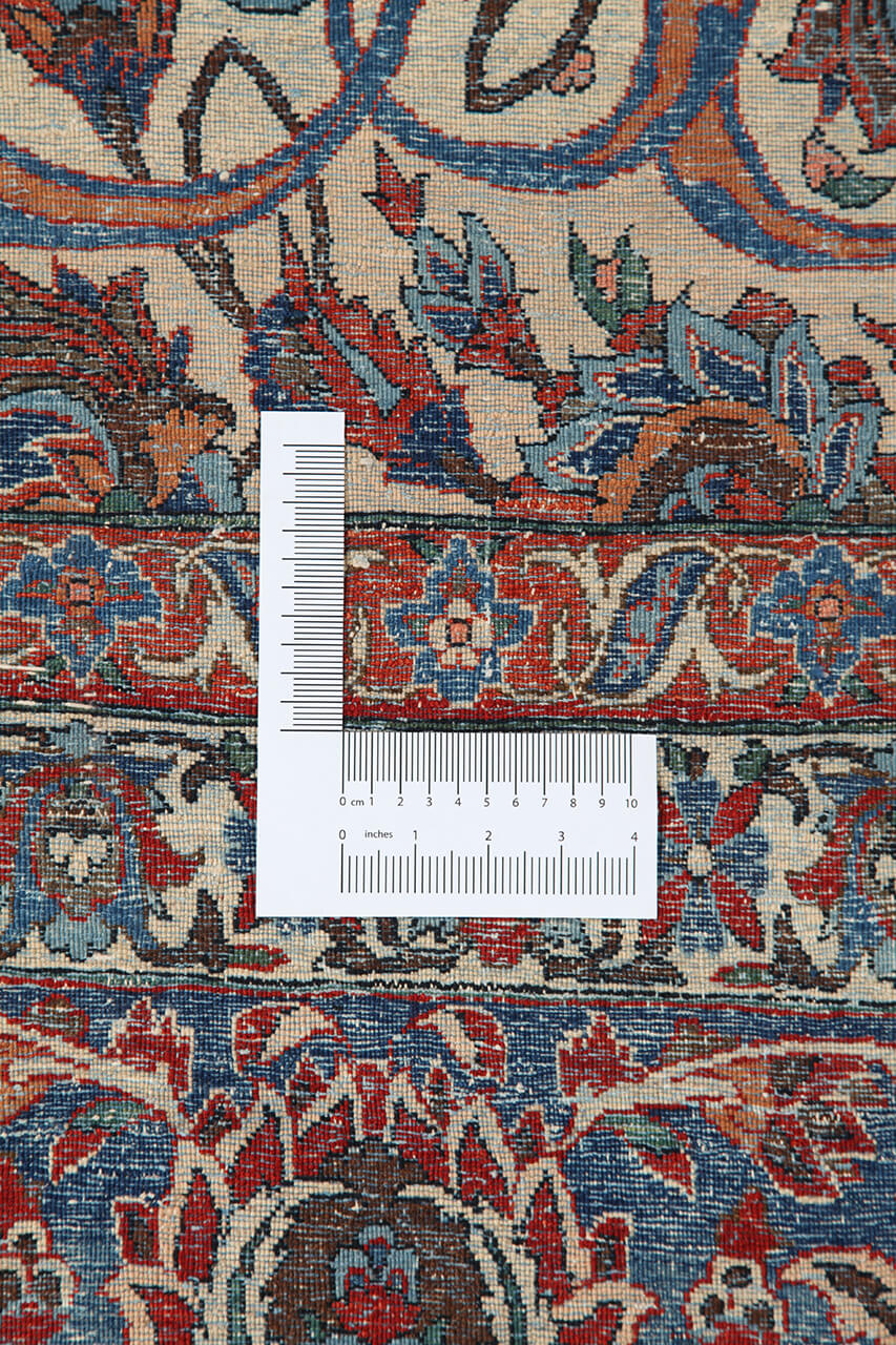 Tappeto Isfahan Antico Persiano Autentico | Annodato a Mano 453x323cm - Image 7