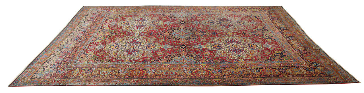 Tappeto Kerman Antico Persiano Autentico | Annodato a Mano 410x300cm - Image 7
