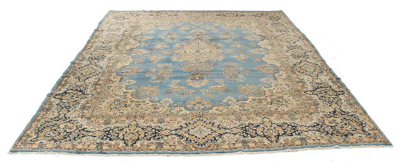Tappeto Kerman Antico Persiano Autentico | Annodato a Mano 360x265cm - Image 2