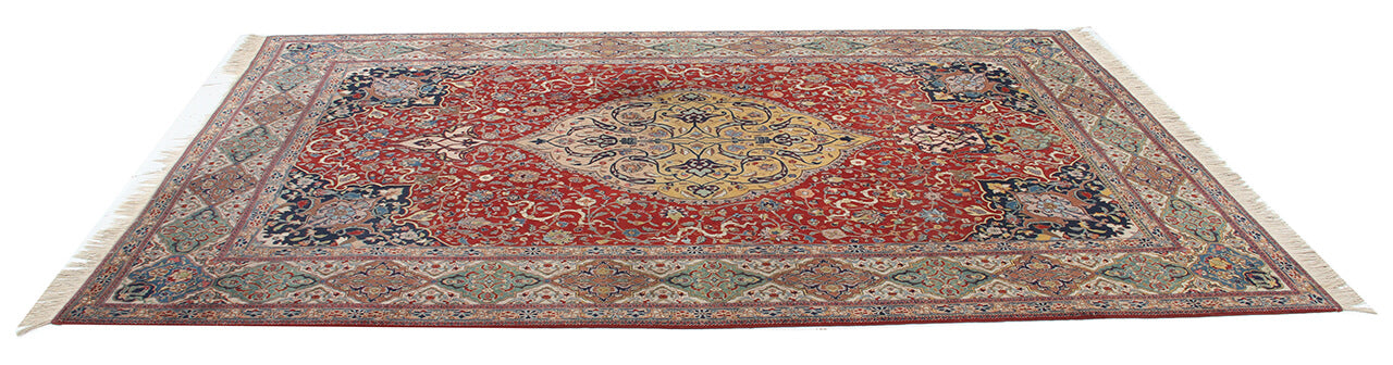 Tappeto Isfahan Antico Persiano Autentico | Annodato a Mano 340x230cm - Image 4