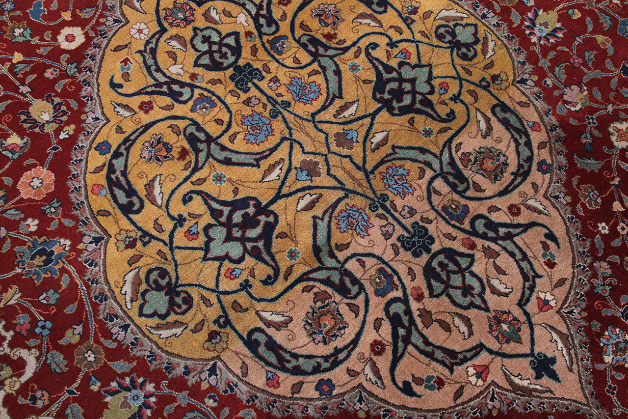 Tappeto Isfahan Antico Persiano Autentico | Annodato a Mano 340x230cm - Image 6