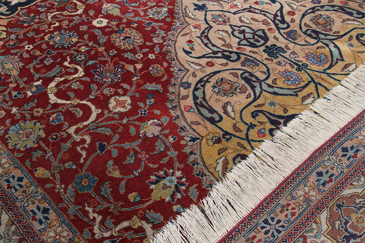 Tappeto Isfahan Antico Persiano Autentico | Annodato a Mano 340x230cm - Image 8
