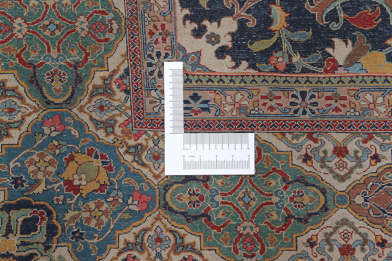Tappeto Isfahan Antico Persiano Autentico | Annodato a Mano 340x230cm - Image 9