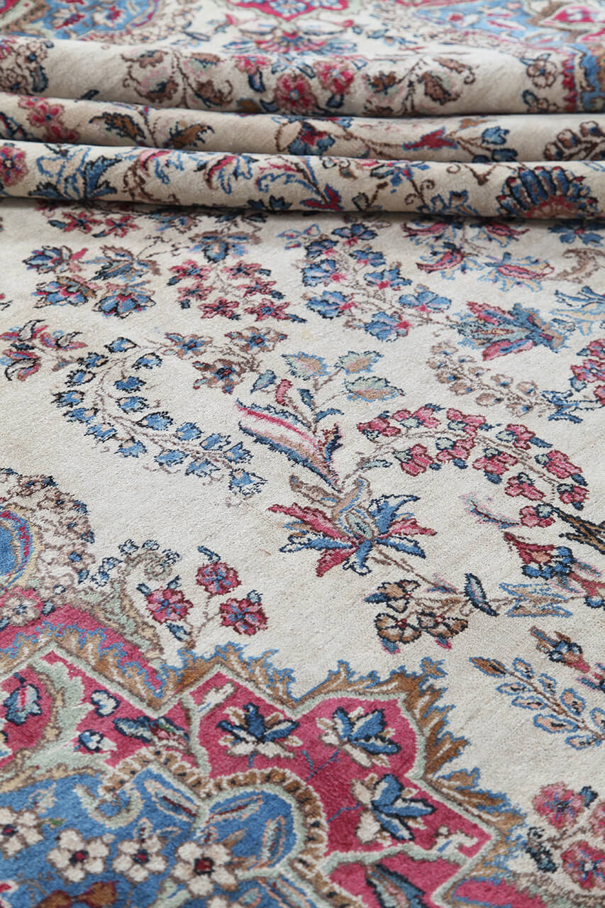 Tappeto Kerman Antico Persiano Autentico | Annodato a Mano 436x299cm - Image 6