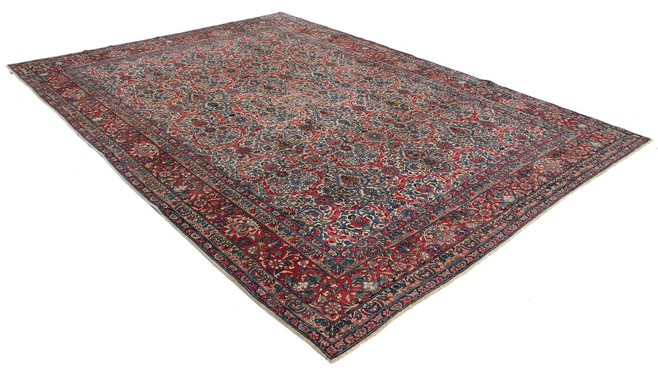 Tappeto Kerman Antico Persiano Autentico | Annodato a Mano 367x272cm - Image 4