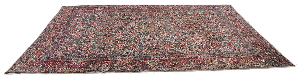 Tappeto Kerman Antico Persiano Autentico | Annodato a Mano 367x272cm - Image 5