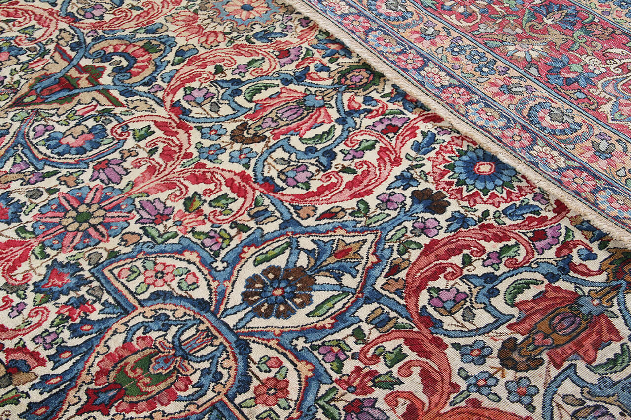Tappeto Kerman Antico Persiano Autentico | Annodato a Mano 367x272cm - Image 10