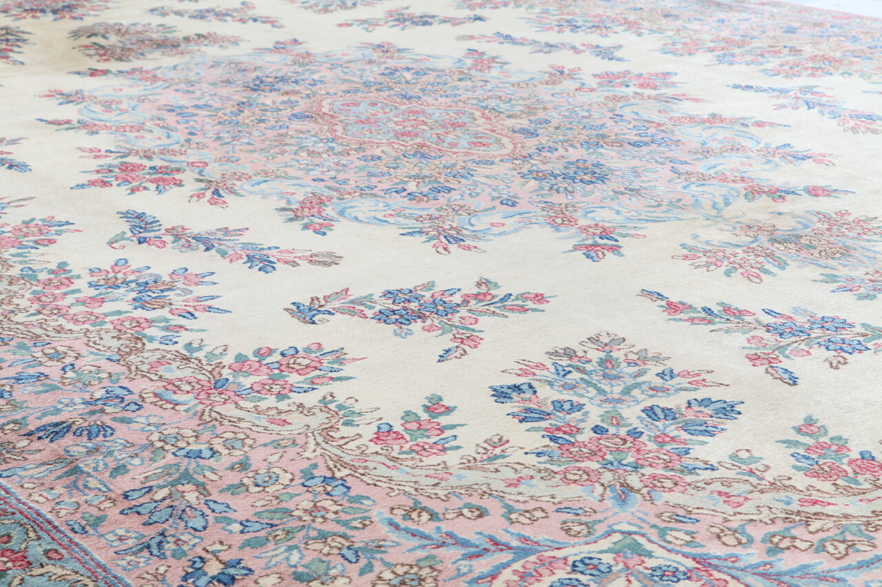Tappeto Kerman Antico Persiano Autentico | Annodato a Mano 381x268cm - Image 4