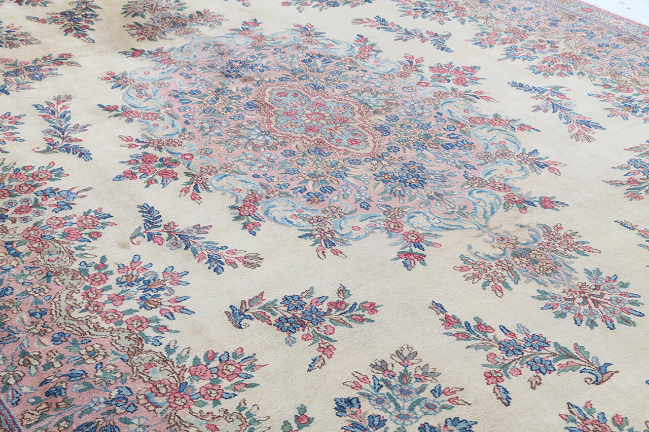 Tappeto Kerman Antico Persiano Autentico | Annodato a Mano 381x268cm - Image 5