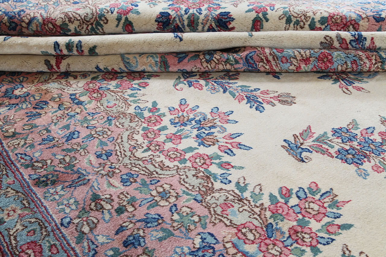 Tappeto Kerman Antico Persiano Autentico | Annodato a Mano 381x268cm - Image 8