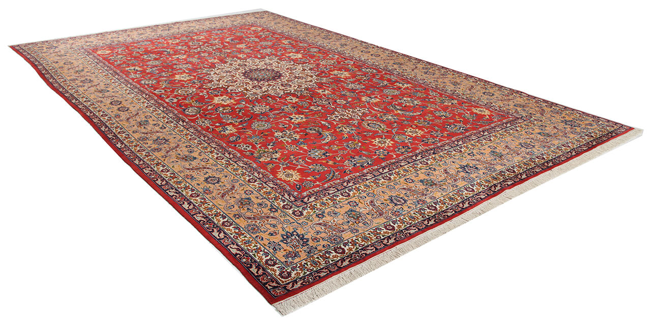 Tappeto Isfahan Antico Persiano Autentico | Annodato a Mano 485x307cm - Image 2