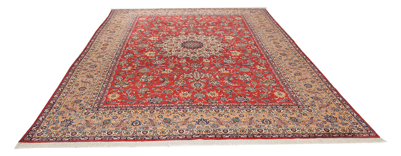 Tappeto Isfahan Antico Persiano Autentico | Annodato a Mano 485x307cm - Image 3