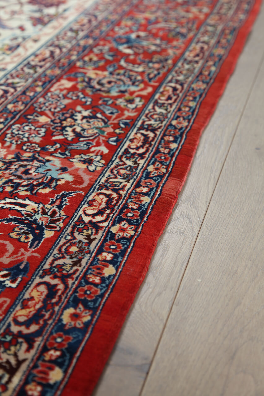 Tappeto Isfahan Antico Persiano Autentico | Annodato a Mano 210x150cm - Image 3