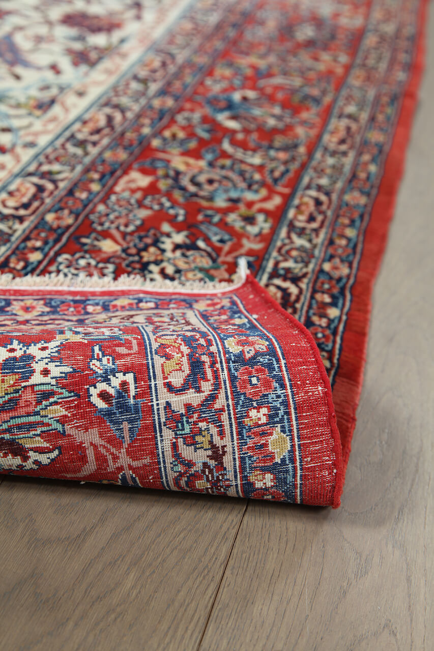 Tappeto Isfahan Antico Persiano Autentico | Annodato a Mano 210x150cm - Image 5