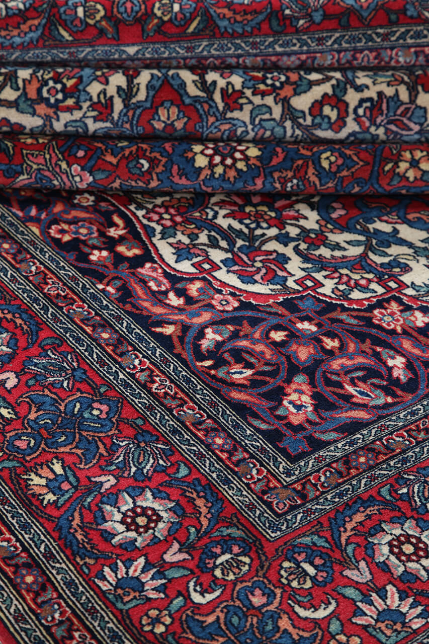 Tappeto Isfahan Antico Persiano Autentico | Annodato a Mano 217x138cm - Image 6