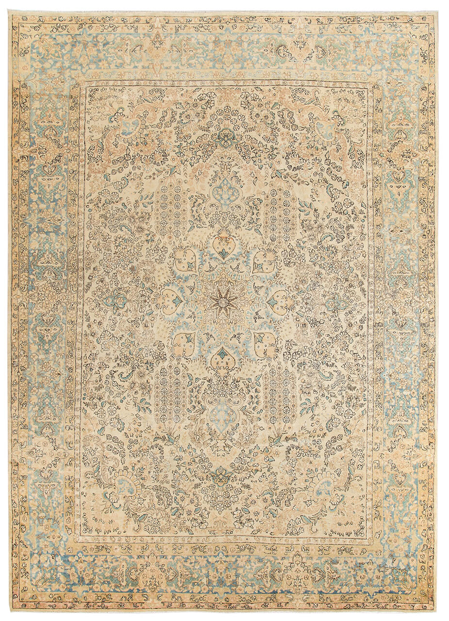 Tappeto Kerman Antico Persiano Autentico | Annodato a Mano 380x270cm
