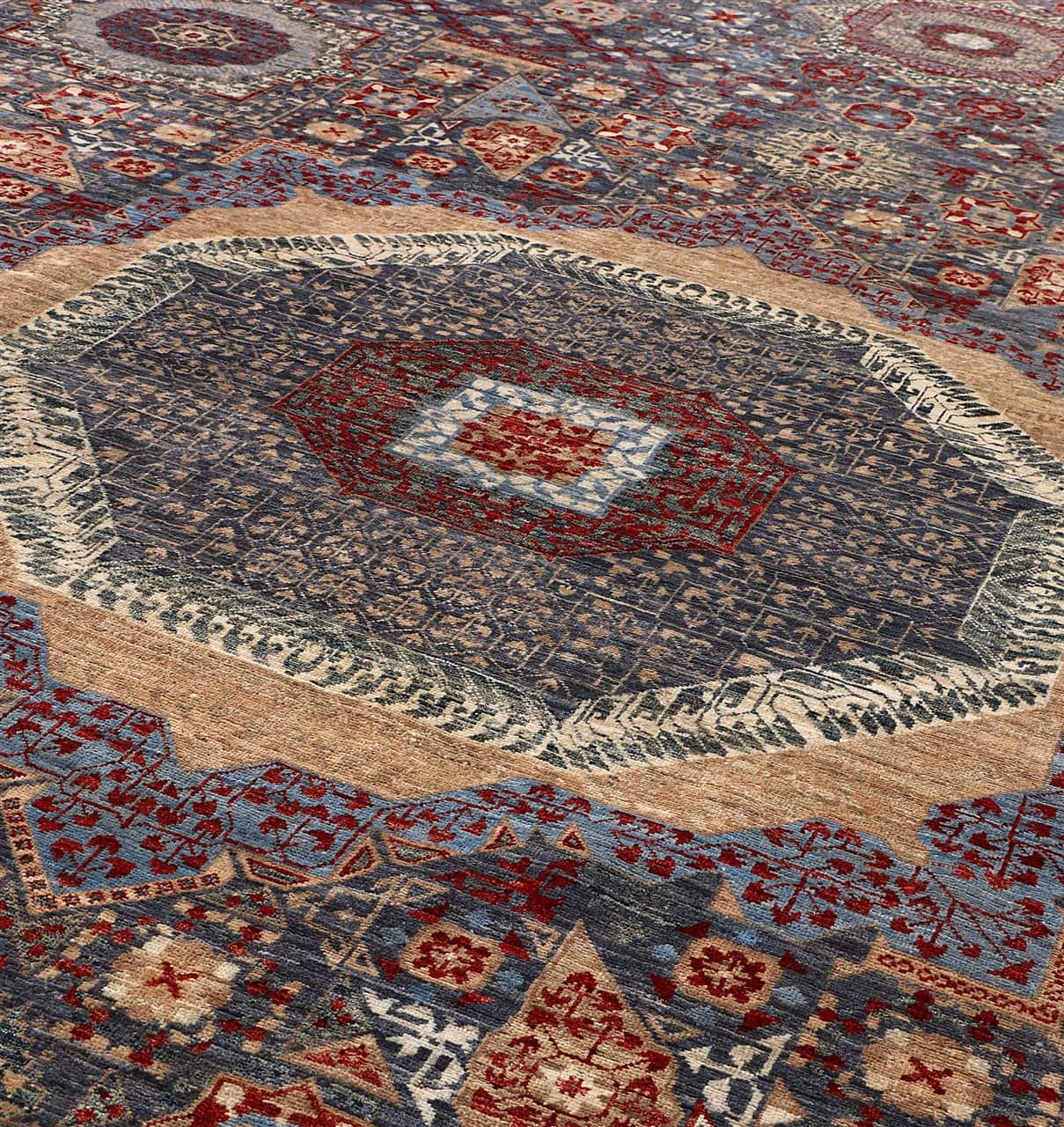 Tappeto Mamluk Moderno Multicolore, Fatto a mano, 541x359cm - Image 5