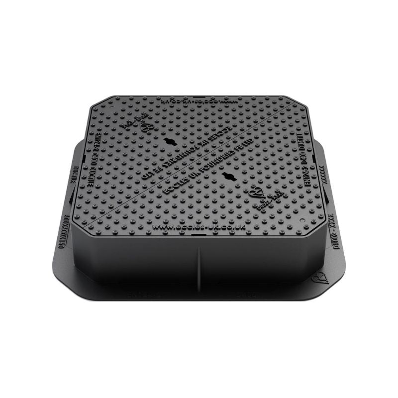 EBP Ductile Iron Class D400 Loading Double Triangular Manhole Cover - All Sizes - Image 5