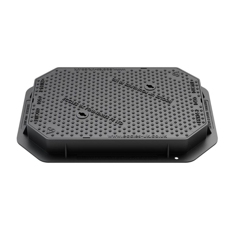 EBP Ductile Iron Class D400 Loading Double Triangular Manhole Cover - All Sizes - Image 8
