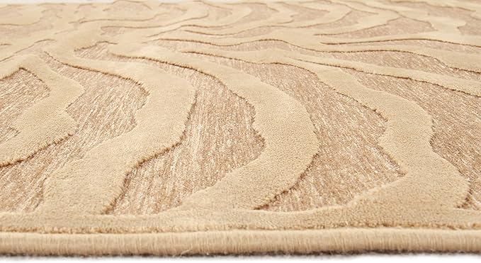 Tappeto Moderno di Design Tiger in Viscosa Premium 60x120 cm Beige Avorio – Elegante per Arredi Contemporanei - Image 4