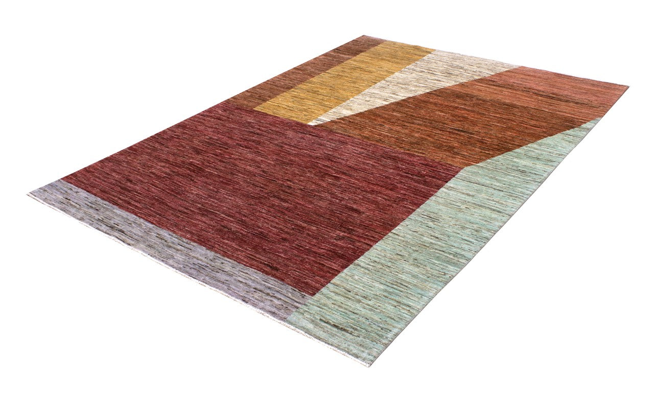 Tappeto Moderno in lana, fatto a mano, design geometrico 228x159cm - Image 2