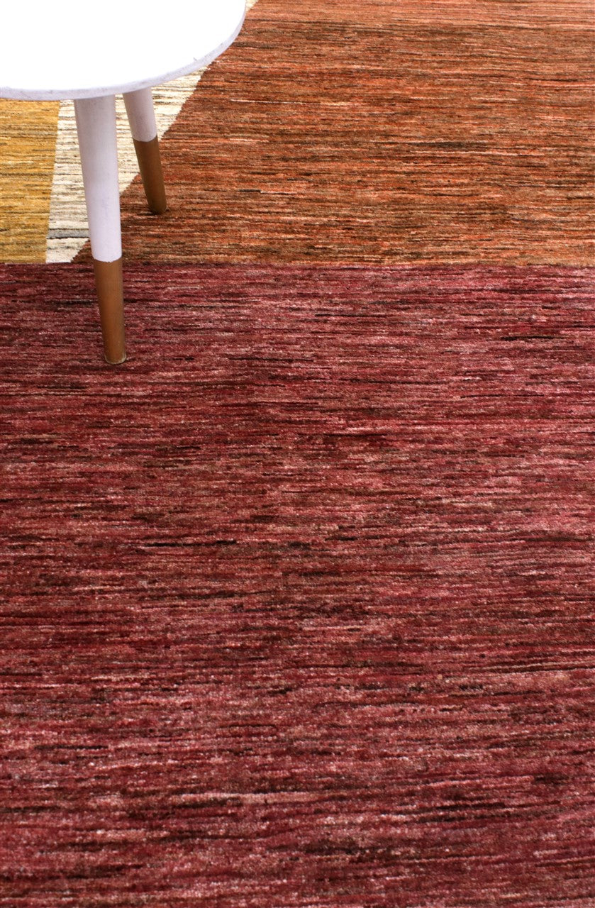 Tappeto Moderno in lana, fatto a mano, design geometrico 228x159cm - Image 4