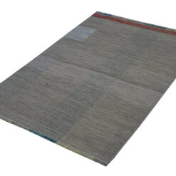 Alternative view of Tappeto Kilim moderno in lana multicolore 152x101cm