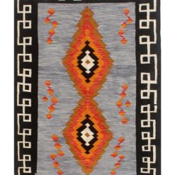 Tappeto Kilim moderno in lana multicolore 230x183cm