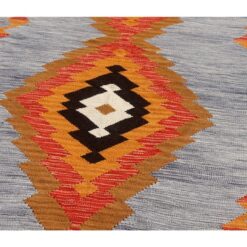 Alternative view of Tappeto Kilim moderno in lana multicolore 230x183cm
