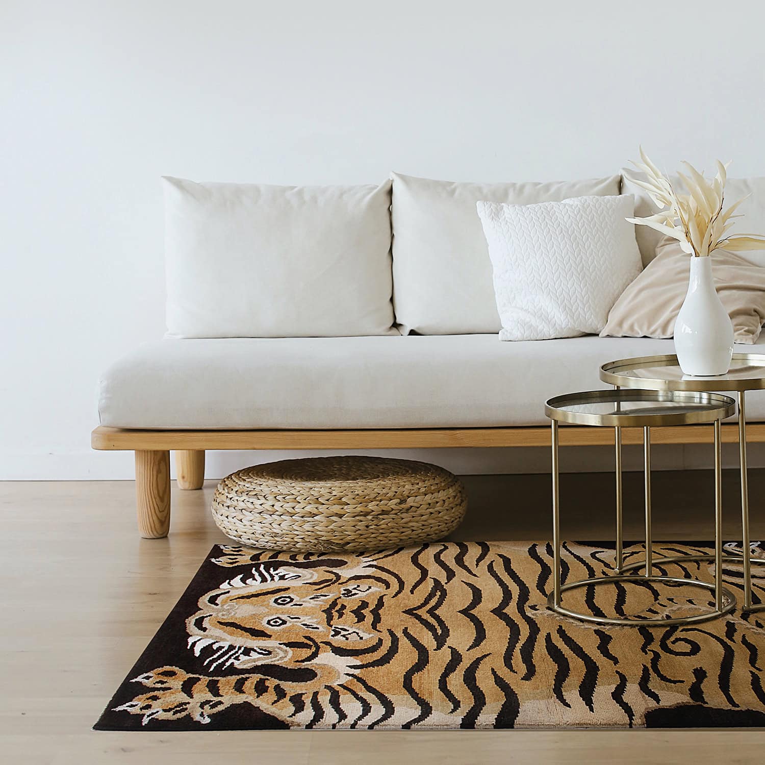 Tappeto Tigre Afghan in Pura Lana - Annodato a mano - 200x100cm - Image 2