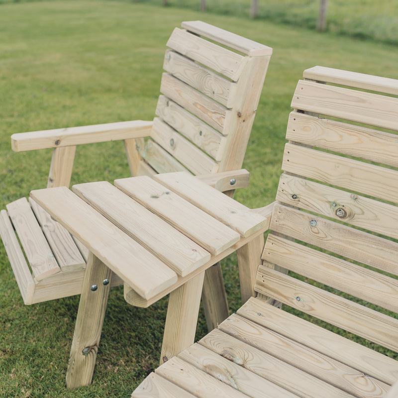 Churnet Valley Clover Love Seats with Angled Tray - Image 4