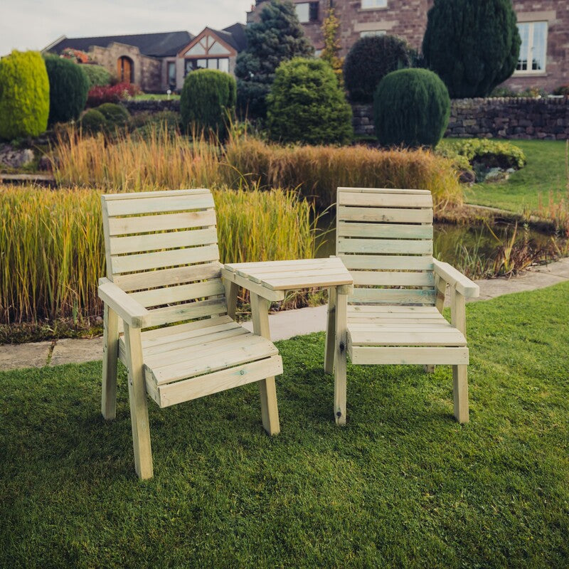Churnet Valley Clover Love Seats with Angled Tray - Image 7