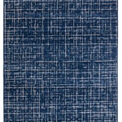 Tappeto Blu Moderno 190x133 cm DENVER – Tappeto di Design, Morbido e Resistente