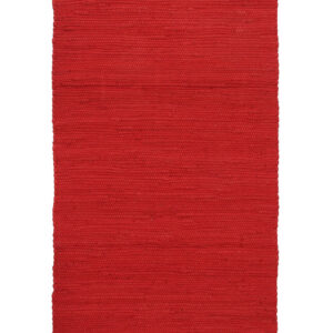 Tappeto Abano Rosso 1 in Cotone - Lavabile in Lavatrice - Ideale per Bagno o Cucina