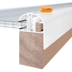 Alternative view of Snapa White Gable Bar with Endacap (10, 16, 25, 32, & 35mm) - All Sizes