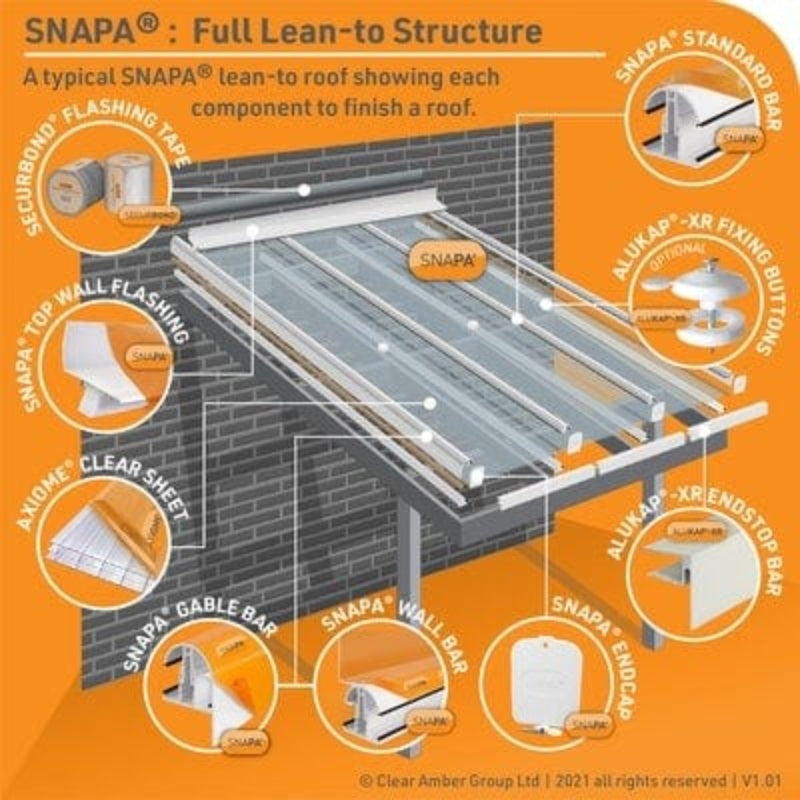 Snapa Top Wall Flashing White - All Sizes - Image 4
