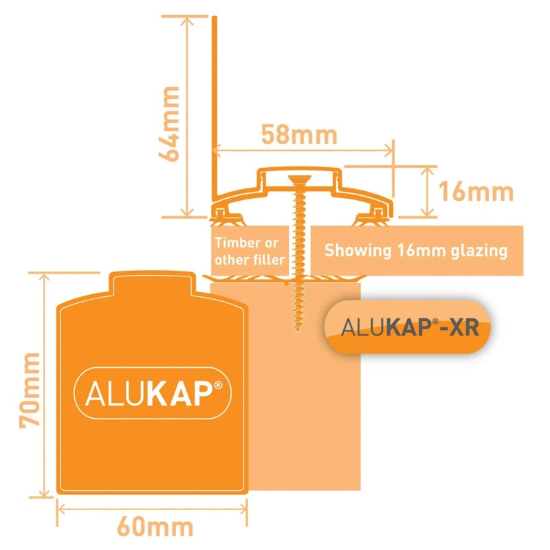 Alukap-XR 60mm Aluminium Wall Bar - Powder Coated with Gasket - Image 10
