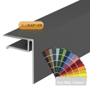 Alukap-XR 10mm Grey Aluminium Endstop Bar - Polycarbonate Glazing
