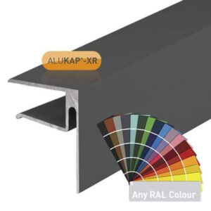 Alukap-XR 16mm Aluminium Endstop Bar Grey - Polycarbonate Glazing