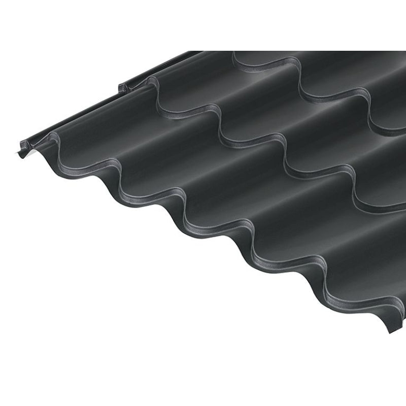 Cladco Tileform 41/1000 Tile Profile 0.6mm Mica Coated Sheet Black - All Sizes - Image 2