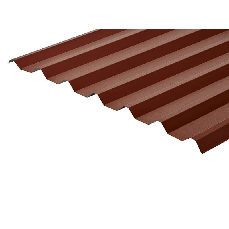 Cladco 34/1000 Box Profile PVC Plastisol Coated 0.7mm Metal Roof Sheet Chestnut - All Sizes - Image 47