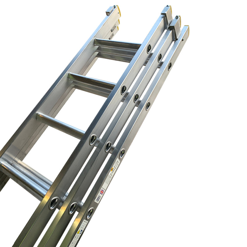 LFI PRo Triple Section 9 Rung Ladder 2.5m with Stabiliser - Image 3